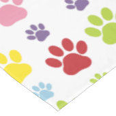Farbige Paws, Muster, Hundeschlitten, Paw Prints Tischdecke (Schrägansicht)