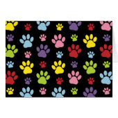 Farbige Paws, Muster, Paw Prints, Hundeschrauben (Vorderseite (Horizontal))
