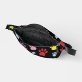 Farbige Paws, Muster, Paw Prints, Hundeschrauben Bauchtasche (Offen)