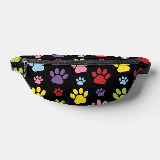 Farbige Paws, Muster, Paw Prints, Hundeschrauben Bauchtasche (Ablage )
