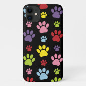 Farbige Paws, Muster, Paw Prints, Hundeschrauben Case-Mate iPhone Hülle (Rückseite)