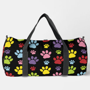 Farbige Paws, Muster, Paw Prints, Hundeschrauben Duffle Bag