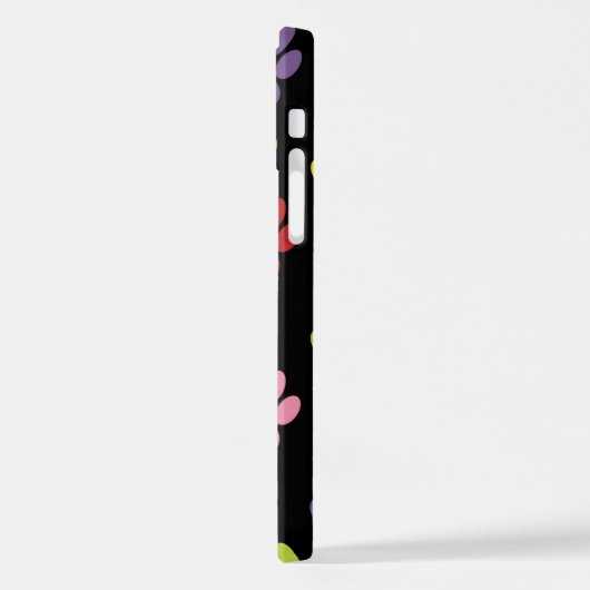 Farbige Paws, Muster, Paw Prints, Hundeschrauben iPhone Hülle (Linke Seite)