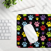 Farbige Paws, Muster, Paw Prints, Hundeschrauben Mousepad