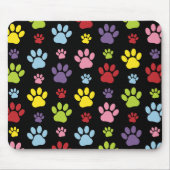 Farbige Paws, Muster, Paw Prints, Hundeschrauben Mousepad (Vorne)