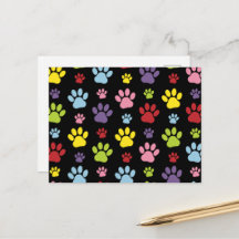 Farbige Paws, Muster, Paw Prints, Hundeschrauben