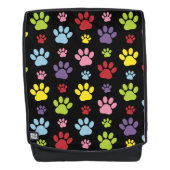 Farbige Paws, Muster, Paw Prints, Hundeschrauben Rucksack (Vorderseite)
