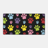Farbige Paws, Muster, Paw Prints, Hundeschrauben Schreibtischunterlage (Vorderseite)