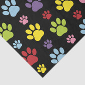 Farbige Paws, Muster, Paw Prints, Hundeschrauben Seidenpapier (Ausschnitt)