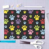 Farbige Paws, Muster, Paw Prints, Hundeschrauben Seidenpapier (Handwerk)