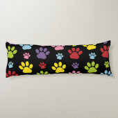 Farbige Paws, Muster, Paw Prints, Hundeschrauben Seitenschläferkissen (Rückseite)