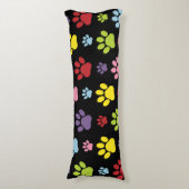 Farbige Paws, Muster, Paw Prints, Hundeschrauben Seitenschläferkissen (Vorderseite Vertikal)