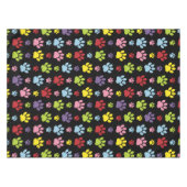 Farbige Paws, Muster, Paw Prints, Hundeschrauben Tischdecke (Vorderseite (Horizontal))