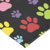 Farbige Paws, Muster, Paw Prints, Hundeschrauben Tischdecke (Schrägansicht)