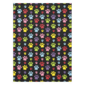 Farbige Paws, Muster, Paw Prints, Hundeschrauben Tischdecke (Vorderseite)