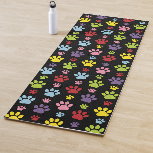 Farbige Paws, Muster, Paw Prints, Hundeschrauben Yogamatte