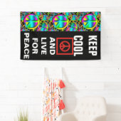 Farbige PEACE nahtlose Muster + Ihre Ideen Banner (Insitu)