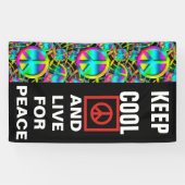 Farbige PEACE nahtlose Muster + Ihre Ideen Banner (Horizontal)