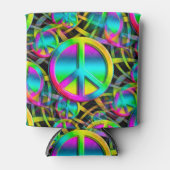 Farbige PEACE nahtlose Muster + Ihre Ideen Dosenkühler (Vorderseite)