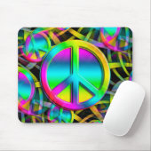 Farbige PEACE nahtlose Muster + Ihre Ideen Mousepad (Mit Mouse)