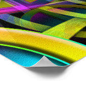 Farbige PEACE nahtlose Muster + Ihre Ideen Poster (Ecke)