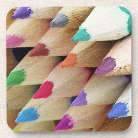 Farbige Pencils Cork Untersetzer (Vorderseite)