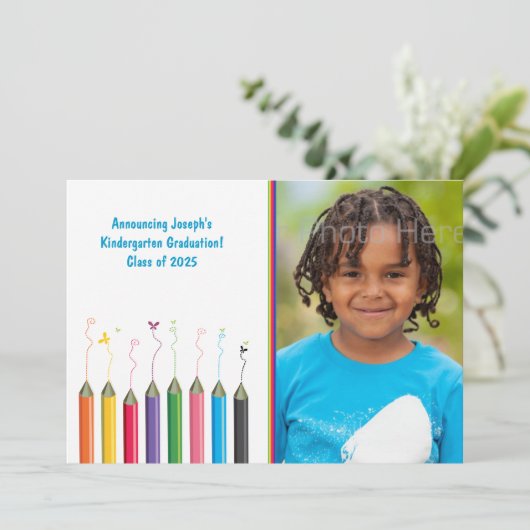 Farbige Pencils Jugend Grad Foto Ankündigung (Stehend Vorderseite)