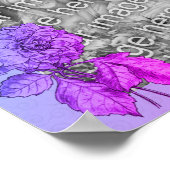 Farbige Peony Blume Personalisiert Fügen Sie Ihr F Poster (Ecke)