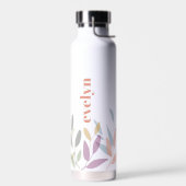 Farbige personalisierte blättrige Name Trinkflasche (Links)