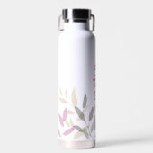 Farbige personalisierte blättrige Name Trinkflasche (Vorne)