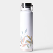 Farbige personalisierte blättrige Name Trinkflasche (Rückseite)