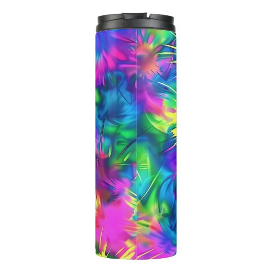 Farbige Personalisierte Gefärbte Krawatte Thermosbecher (Rückseite)