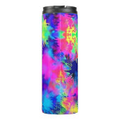 Farbige Personalisierte Gefärbte Krawatte Thermosbecher (Rückseite)