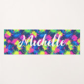 Farbige Personalisierte Gefärbte Krawatte Yogamatte (Vorderseite (Horizontal))