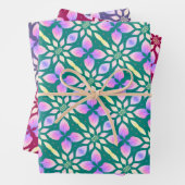 Farbige Petalen Geschenkpapier Set (Beispiel)