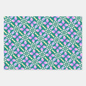 Farbige Petalen Geschenkpapier Set (Vorderseite)