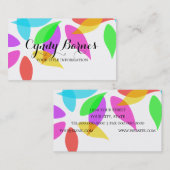 Farbige Petalen Visitenkarte (Vorne/Hinten)