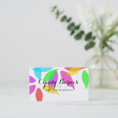 Farbige Petalen Visitenkarte (Stehend Vorderseite)