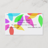 Farbige Petalen Visitenkarte (Rückseite)