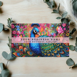Farbige Pfau-Geschäftskarten Visitenkarte