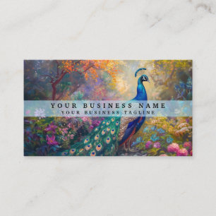 Farbige Pfau-Geschäftskarten Visitenkarte