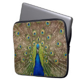 Farbige Pfauendruckbuchse Laptopschutzhülle (Vorderseite Links)