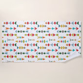 Farbige Pfeile Strandtuch (Vorderseite)