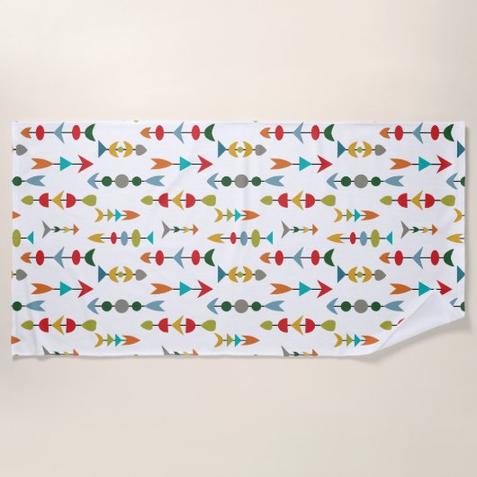 Farbige Pfeile Strandtuch (Vorderseite)