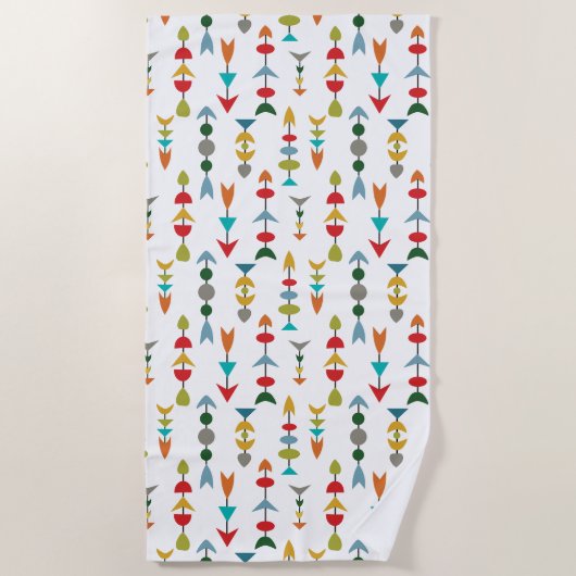 Farbige Pfeile Strandtuch (Vorderseite)