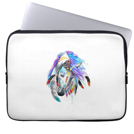 Farbige Pferdeelektronik-Tasche Laptopschutzhülle (Vorderseite)