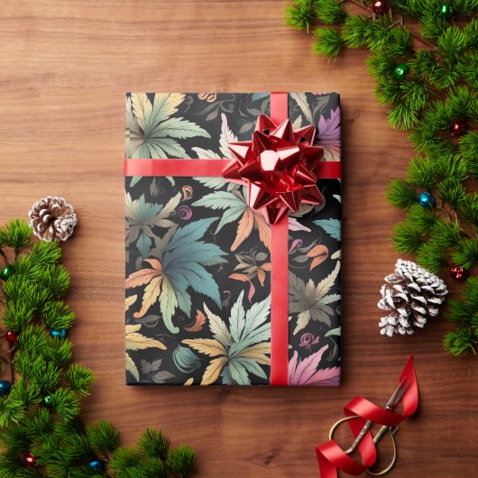 Farbige Pflanze Blätter Geschenkpapier (Feiertagsgeschenk)