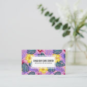 Farbige Pflanze und Blume Muster Visitenkarte (Stehend Vorderseite)