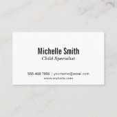 Farbige Pflanze und Blume Muster Visitenkarte (Rückseite)