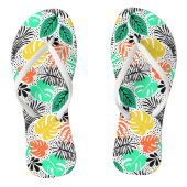 Farbige Pflanze und Punkte Badesandalen (Fußbett)